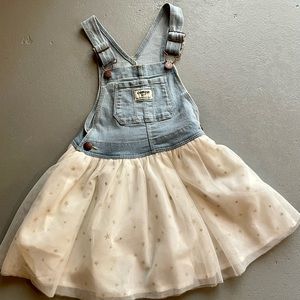 Osh Kosh 4T Overall and tulle dress